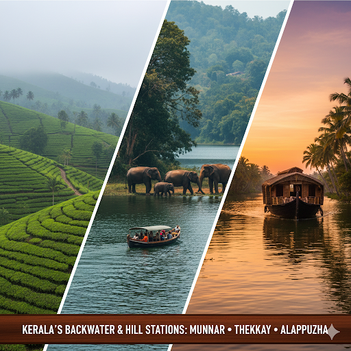 Explore-Kerala | 4 Days 3 Nights | Munnar | Thekkady | Alappuzha House Boat |